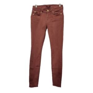 7 for all man kind maroon stretch jeans